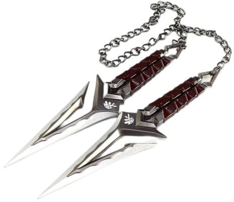 Superbuybox Valorant Knife Gun Model Action Figures Toys Game Collection Keychain Desk Decoration Backpack Pendant Gift, Valorant kuronami no Knife, 16cm /9''inches each Blade total 60cm