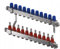 VarioC Heizkreisverteiler [2-12 Heizkreise] Edelstahl für Fußbodenheizung mit Druchflussmesser und Ventilen, Entlüftungs Ablassventil, Verteiler mit Rotameter (1133479), 11 Heizkreise