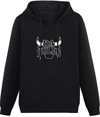 BabyPaper Warm Sweatshirts Da Bulls Chicago Basketball Heavyweight Hooded Black XL