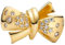NUNUYAYA Abalorio Charms Argent Sterling 925 Breloque Pendentif Sparkling Gold Bow Charm Charm Bead Compatible pour Femmes Filles Européen Bracelets Colliers