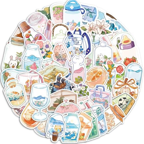 50PCS Cartoon Water Bottle Stickers for Kids Teens, Playful Vinyl Decal Pack for Laptops, Water Bottles Laptops Cups - Stickers for Boys, Girls Adults