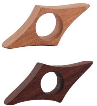 2 Stück Buchseitenhalter,Lesen Zubehör,Daumen Buchhalter,Holz Buch Seitenhalter,Daumen Lesezubehör Geschenke,Leseseitenhalter aus,für Buchliebhaber Leseratten und Lehrer,Buche und Walnuss.