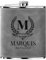 Flasque a Alcool Fiole Personnalisé 1 Pièce Whisky Acier Inoxydable 304 Cadeaux de Mariage Flask Cuir Gravé Gris 8oz