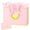 Geschenktüte zum 40. Geburtstag mit Geschenkkarte und Seidenpapier für Frauen zum 40. Geburtstag, 32,6 cm, Rosa