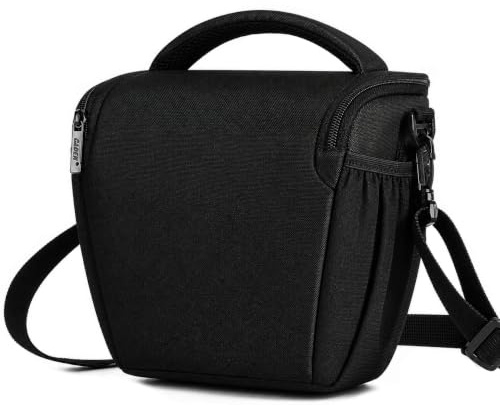 CADeN Kameratasche für DSLR, Camera Bag Schultertasche für Fotografen | Wasserabweisend, Kompatibel mit Sony Nikon Canon eos r50. Kamera Rucksack für DSLR/SLR Kamera Sling Bag, Schwarz. DO1L, L