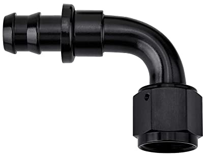 Evil Energy 10AN 90 Degree Push Lock Hose Fitting End Black