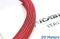 Ricable Custom RB20/20 - Rouge/Noir 20 m -Gaine de Protection tressée pour câble 16-22 mm