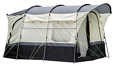 OLPRO Outdoor Leisure Products Loopo 3.1m x 3.3m 2 Berth Steel Pole Drive Away Campervan Awning Black & Grey