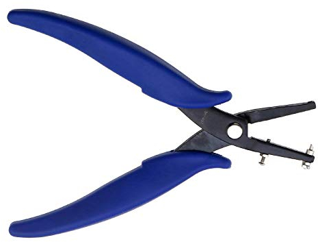 YINETTECH Blaue Runde Loch 1,6mm Lochzange Blätter Lager Werkzeug für Schmuck Blech für Kappen Schmuck Handwerk Machen