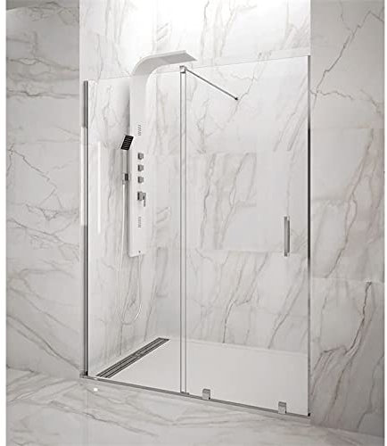 Box doccia - GME - VITRO - 1 lama fissa + 1 lama scorrevole - vetro temperato 6 mm - trattamento anticale (170-175 cm)