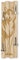 Kreative Feder Wand-Garderobe Wolf aus Holz Shabby-Chic Vintage ca. 100x30cm mit vier Haken (Wolf)