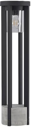 Lucande Außenleuchte Overa (spritzwassergeschützt (Modern) in Alu aus Aluminium (1 flammig, E27) - Wegeleuchte Pollerleuchte Wegelampe Sockelleuchte