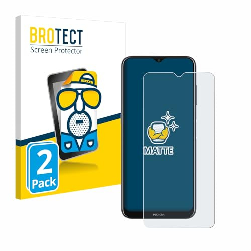 BROTECT Entspiegelungs-Schutzfolie für Nokia G20 (2 Stück) Matte Displayschutz-Folie, Anti-Reflex, Anti-Fingerprint