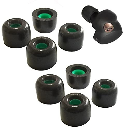 Luckvan Memory Foam Eartips for Sony WF-1000XM4 Earbuds Tips WF-1000XM5 Replacement Sony Earbuds Foam Tips Sony WF WI XBA Series WF-SP900 WF-XB700 WI-1000X Fit Charging Case 4 Pairs M Black