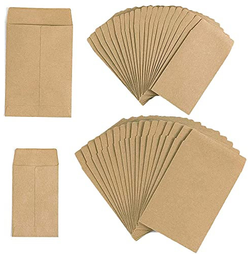 200 Stücke Papiertüten Braun, Klein Kraftpapiertüten, Süßigkeiten Geschenktüten, Bonbons Tüten, Süßigkeiten Taschen, Mini Papiertüte, 2 Spezifikationen, für Verpacken von Keksen, Bonbons, Buchstabe