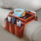 Coopers of Stortford Brown Faux Leather Armchair Tray Organiser