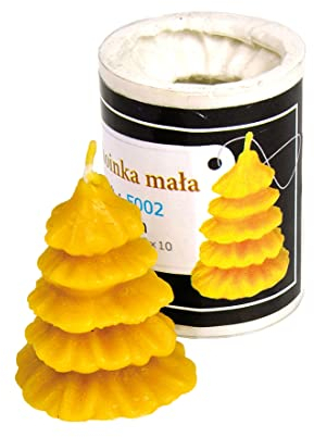 BIENE24.DE Kerzengießform Weihnachtsbaum klein Kerzenform Silikonform für Bienenwachs Kerzen herstellen