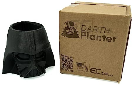Export Commodity Pot Dark pour Petite Plante Motif Star Wars Vador Fabriqué aux États-Unis