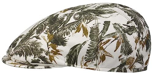 Mayser Pierce Jungle Leinen Flatcap Zechbauer Schirmmütze Schiebermütze Leinencap Herren - Made in The EU mit Schirm, Futter, Futter Sommer Frühling-Sommer - 57 cm grün