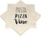 HEKU 100 Servietten, 3-lagig, 33x33cm, Pasta Pizza Vino I Saugstark und praktisch verpackt I Ideal für besondere Anlässe
