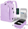 VOESLD Zaino per Ryanair 40x20x25, da Viaggio Aereo Bagaglio a Mano Viola per PC Donna Impermeabile, con Porta USB 20L