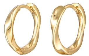 Elli Ohrringe Damen Creolen Twisted Look Organic Goldfarben