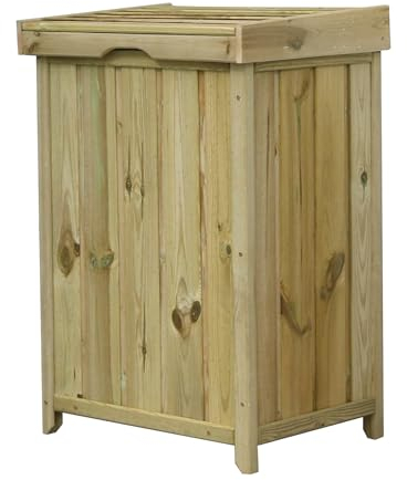Zest Keep Safe Parcel Store – Secure Outdoor Parcel Box – Secure Internet Delivery Drop Box – Solid Pressure-Treated PEFC-Certified Wood – 0.58 m (W) x 0.44 m (D) x 0.84 m (H)