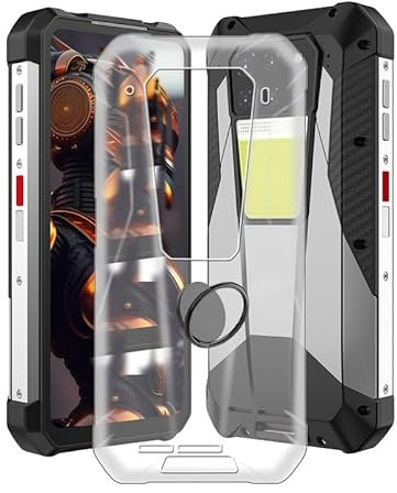 AQGG Hülle für Unihertz 8849 Tank 3 (6.79) Hüllen + Handy Ring Halter Handyhülle Stoßkasten Schale Phone Case Transparente TPU Weich Silikon Cases