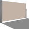HOMEDEMO Seitenmarkise ausziehbar, 200 x 300+20 cm Khaki, Sichtschutz Sonnenschutz Markise, Windschutz Wasserdicht Seitenzugmarkise, Seitenrollo für Balkon, Terrasse, Garten