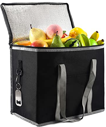 Large 30L Thermal Food Delivery Bag, Insulated Picnic Lunch Box, Cool Bag for Camping, BBQ, Shopping, Fishing, Family Outdoor