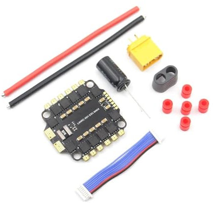 SPARKHOBBY F4 V3S Plus Flugsteuerung und 4 in 1 45A ESC Satck OSD 2-6S 45A BLHeli S ESC Geeignet für FPV Traversing Machine Drohnen (4-in-1 elektronischer Drehzahlregler)
