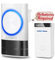 Self-Powered Wireless Doorbell, Cordless Plug in Door Bells, IP44 Waterproof Door Chime Bell, 58 Ringtones, 0-110dB Loud 4 Levels Volume, 500-1003ft Range, No Battery Required White