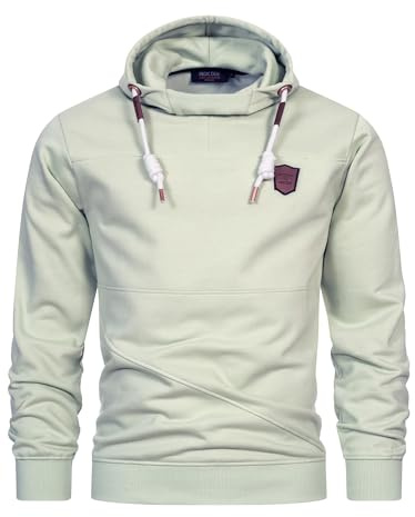 Indicode Herren Meza Kapuzenpullover Sweatshirt Hoodie aus Baumwollmix | Bequemer Hoodie mit weicher Baumwollqualität, Sweatpullover, Sweatshirt, Herrenpullover, Freizeitpullover, Pulli für Männer