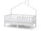 VitaliSpa Hausbett Justus, Bett aus Holz, Weiß, 70x140 cm mit Matratze