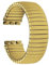 WUURAA For Swatch Edelstahl elastisches Uhrenarmband, Feder elastisches Uhrenarmband 17mm 20mm(Golden(Matte style),17mm)