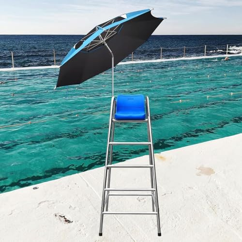 Schwimmbad Rettungsschwimmer-Stühle Hohe Rettungsschwimmer Stuhl für Home Pool mit Schirmen, Innen/ Außen Rettungsschwimmer Beobachtungsstuhl für Wasserpark, Schiedsrichter-Beobachtungssitz(180cm/70.9