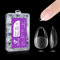 Gelike ec Capsule Americaine Ongle Gel, Faux Ongles Extra Court Amande 240 Pièces 12 Tailles Couverture Complète, Semi - mat PMMA Gel Pose Americaine Ongle Transparente