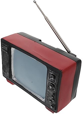 GREENADSCAPE 1pieza Televisor De Resina Decorativo Retro Adorno De Televisión Vintage para Decoración del Hogar y Accesorios Fotográficos