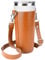 Linkidea Vegan Leather Tumbler Carrier Bag Compatible with IRON FLASK Classic Tumbler 24oz, Simple Modern Classic Collection Tumbler 20oz/24oz, Water Bottles Sling Holder with Strap, Brown