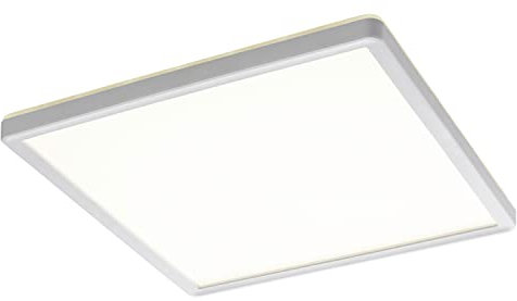 casa Nova LED-Deckenleuchte - Silbergrau - Weiß - Kunststoff - 29 x 29 cm