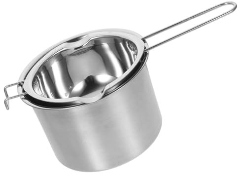 BEBEMOKO Double Boiler Stainless Steel Melt Pot for Cooking Sauces and Heating Oil, Candy Melting Bowls with Integrated Molding, Compact and Lightweight Design for Cooking
