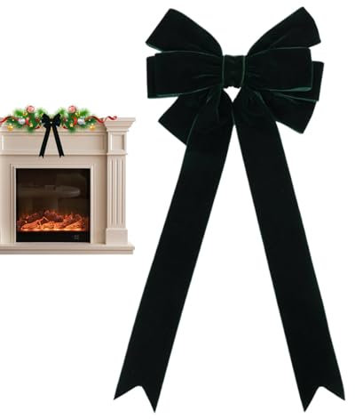 Nœuds en velours pour sapin de Noël | Nœuds de ruban de velours de Noël pour guirlande | Guirlande de Noël avec nœud pour guirlande de Noël, arbre, porte de maison, déco