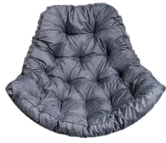 TexDeko® Ecolen Hängesessel Kissen Outdoor für Hängekorb mit UV-Schutz & wasserabweisend Anti-Rutsch Polster für Rattan Hängeschaukel Schaukelkorb – Perfekt für Garten, Terrasse, Balkon (Schwarz)
