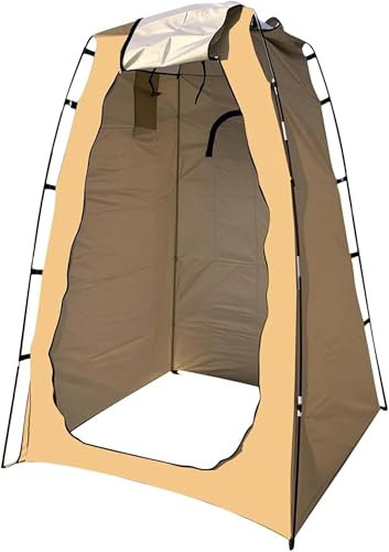 Tente de Douche Pop Up, Camping Tente de Toilette, Portable Tente à Langer Anti-UV, Cabine de Douche Camping, Portable Pop Up Toilette Cabinet Changement Camping Vestiaire WC (Khaki)