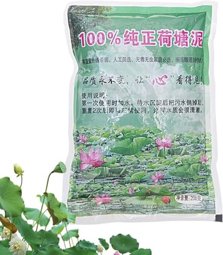 Teicherde für Wasserpflanzen Aquatische Teicherde für Miniteich Teichsubstrat Natürlicher Lotusteichschlamm Teichpflanzenerde Mit Nährstoffen Lotus Seerose Nährtonerde Pflanzenwachstumsmedien (2PCS)