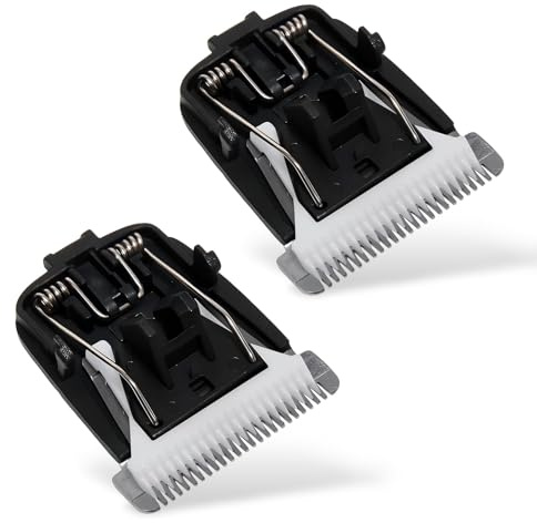 2PCS Replacement Blades for Manscaped, Hygienic Snap-In Trimmer Blades for Electric Groin Hair Clipper Compatible with Manscaped Lawn Mower 2.0 3.0 4.0, Manscaped Replacement Head(Black)