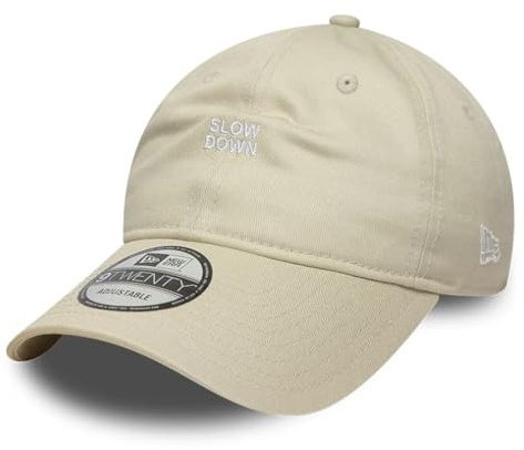 New Era 9TWENTY Cap Slow Down Slogan beige