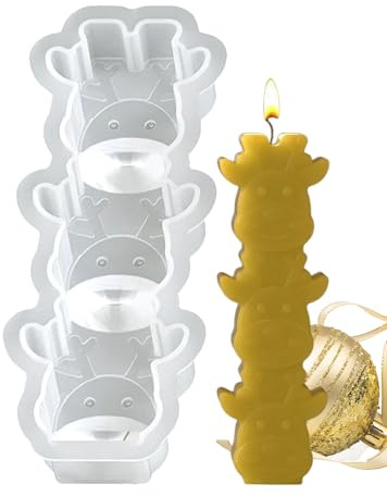 Weihnachtliche Harzformen – Kerzenformen aus Silikon mit 3 Mulden