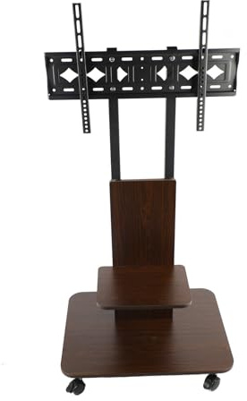 Dioche Support Roulant pour Chariot TV Mobile pour Téléviseurs LED de 32 à 65 Pouces – Hauteur et Largeur Réglables, Charge de 35 Kg, Cadre en Acier Durable avec Roues