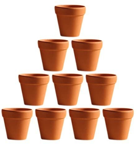 10Pcs 5.5x5cm Small Mini Terracotta Pot Clay Ceramic Pottery Planter Cactus Flower Pots Succulent Nursery Pots Great for Plants Crafts Wedding Favor